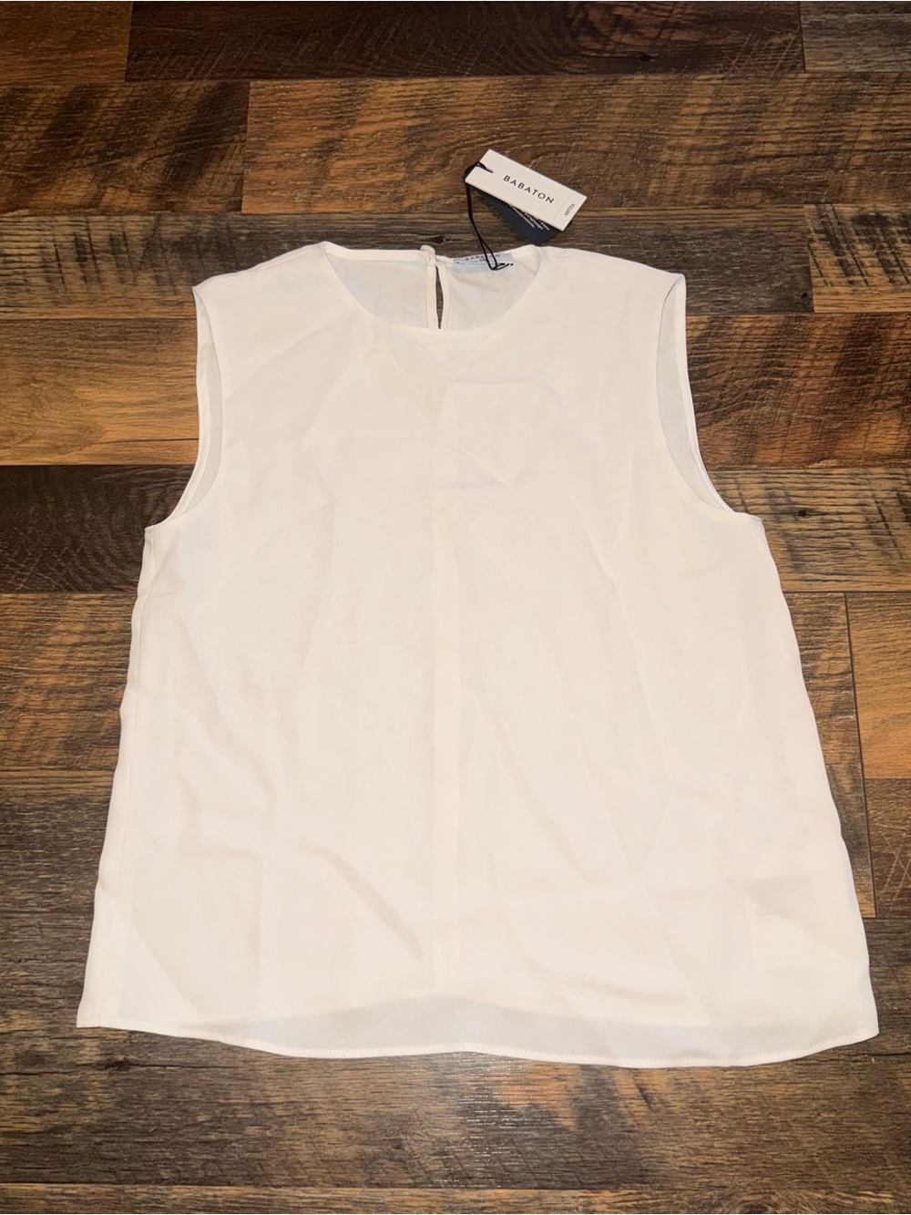 Babaton by Aritzia White Sleeveless Blouse